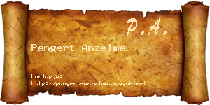 Pangert Anzelma névjegykártya
